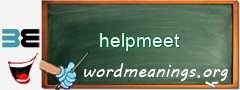 WordMeaning blackboard for helpmeet